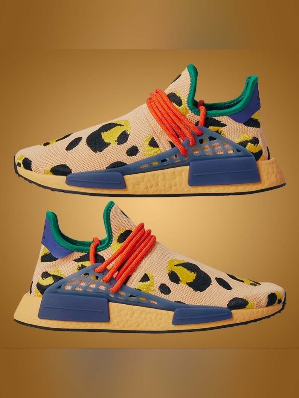 Pharrell Williams x adidas HU NMD Animal Print Amber Yellow